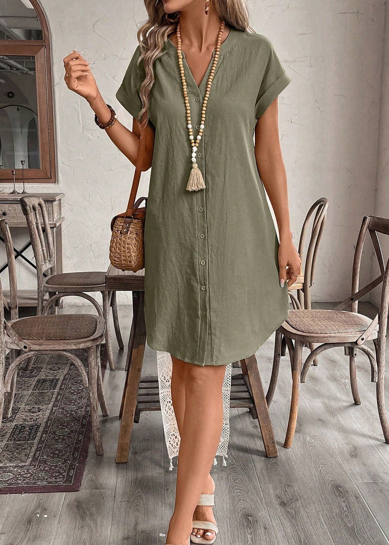 Siléa™ | Robe chemise midi en coton
