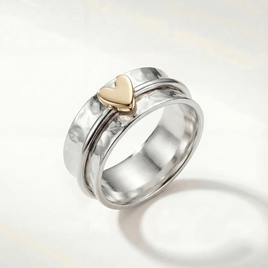 Sabine | Bague cœur scintillante