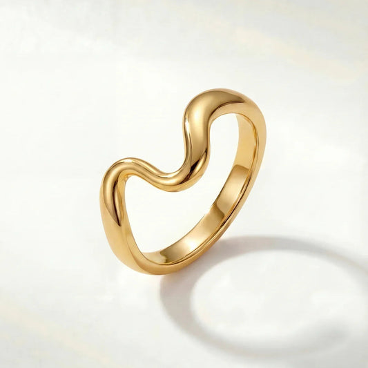 Daphné | Bague ondulée élégante