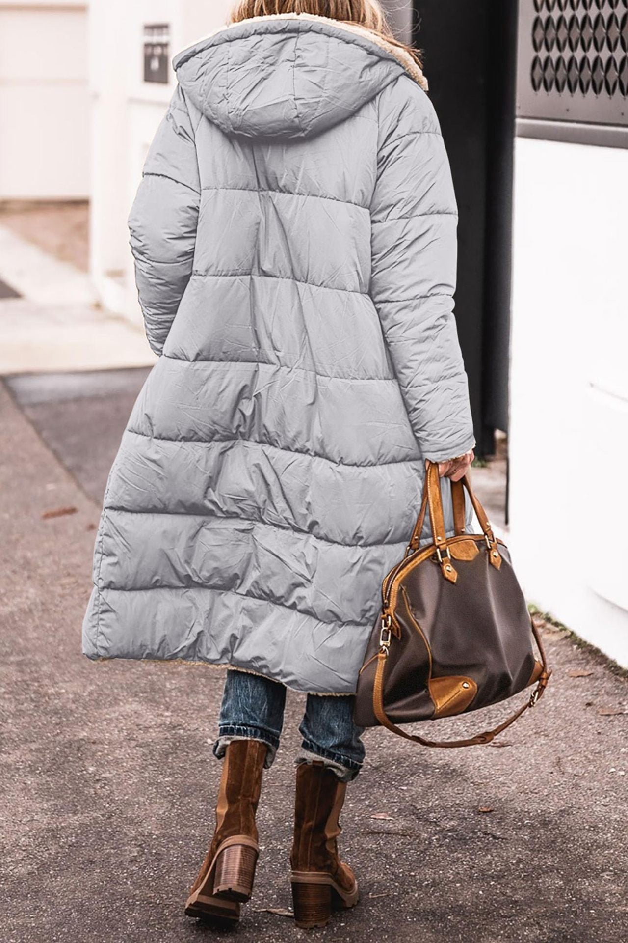 Veste Courte en Coton à Capuche