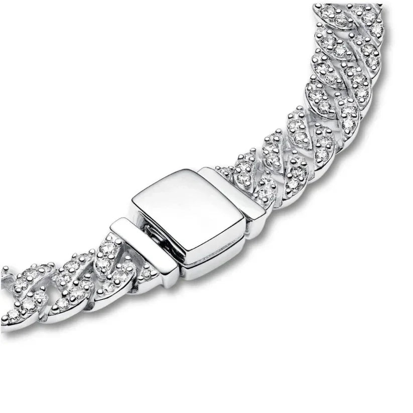 Adele | Bracelet cubain en moissanite – élégance éclatante