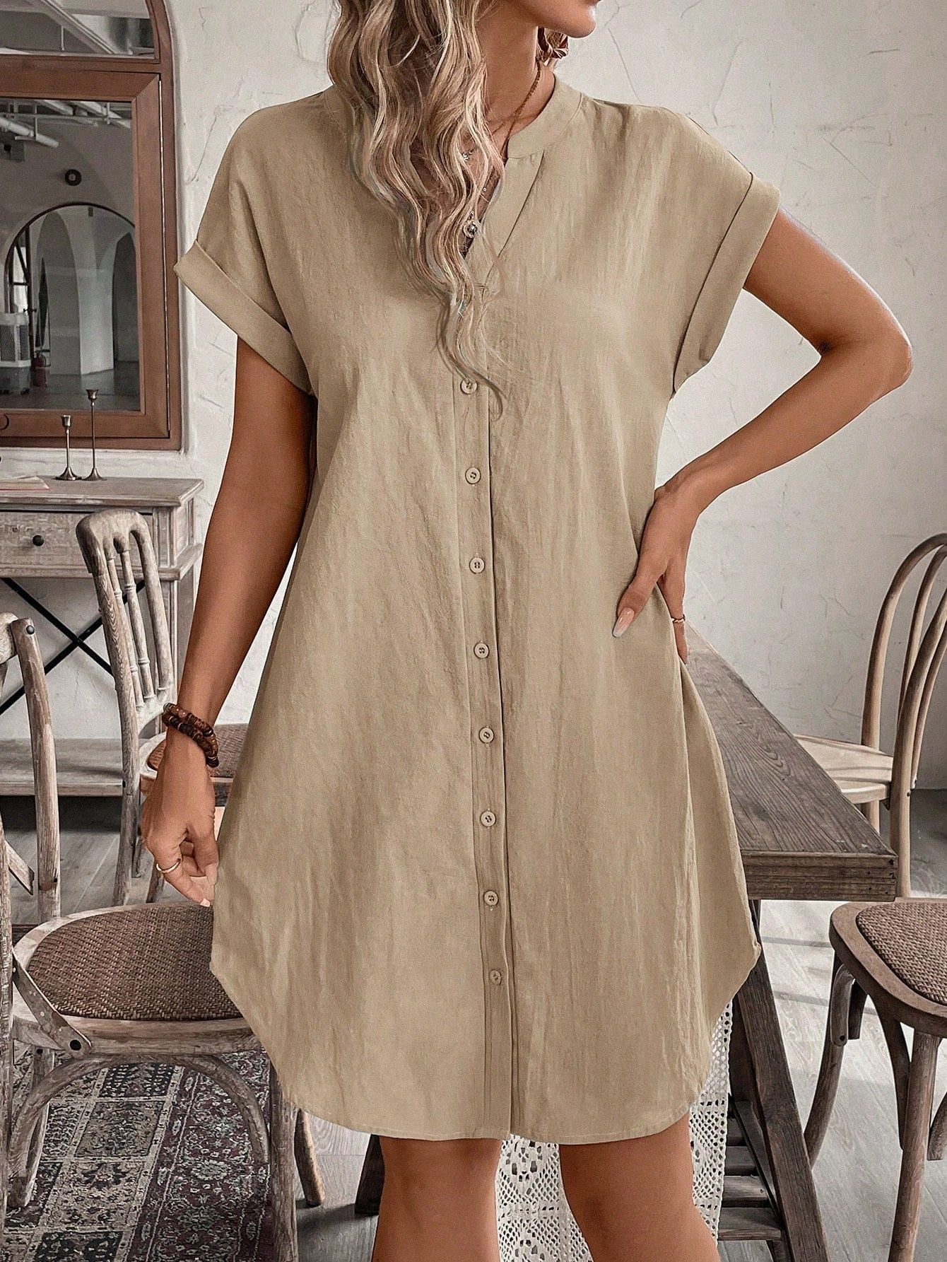 Siléa™ | Robe chemise midi en coton