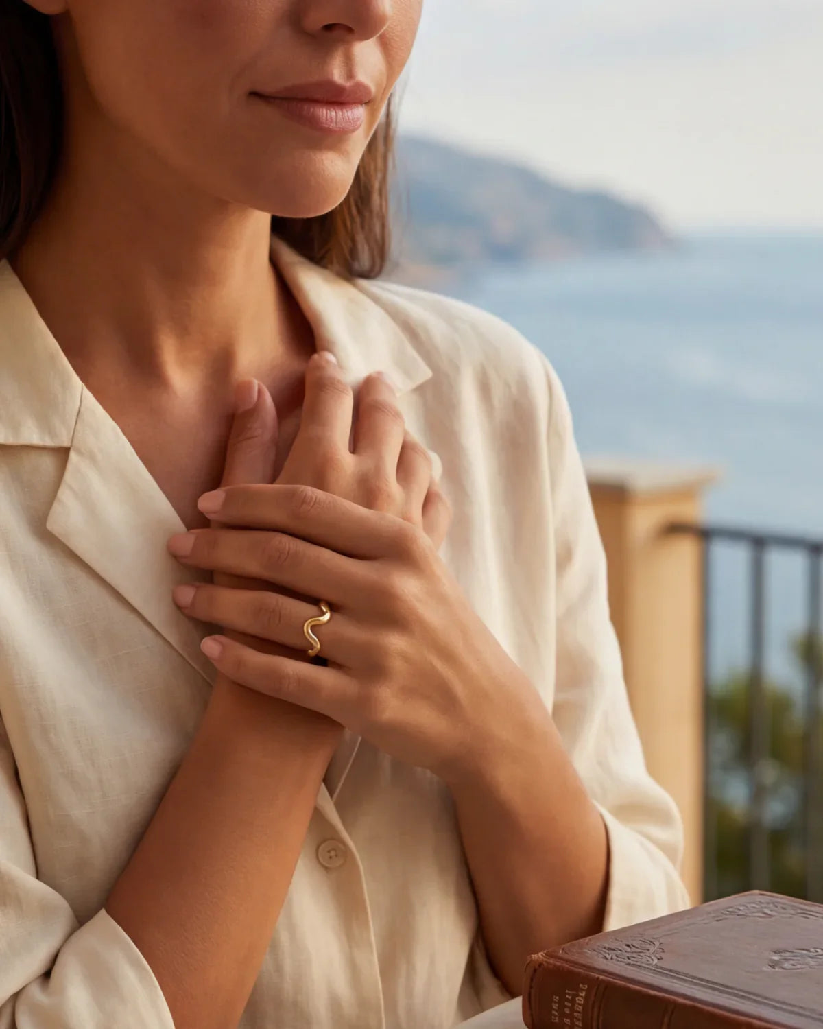 Daphné | Bague ondulée élégante