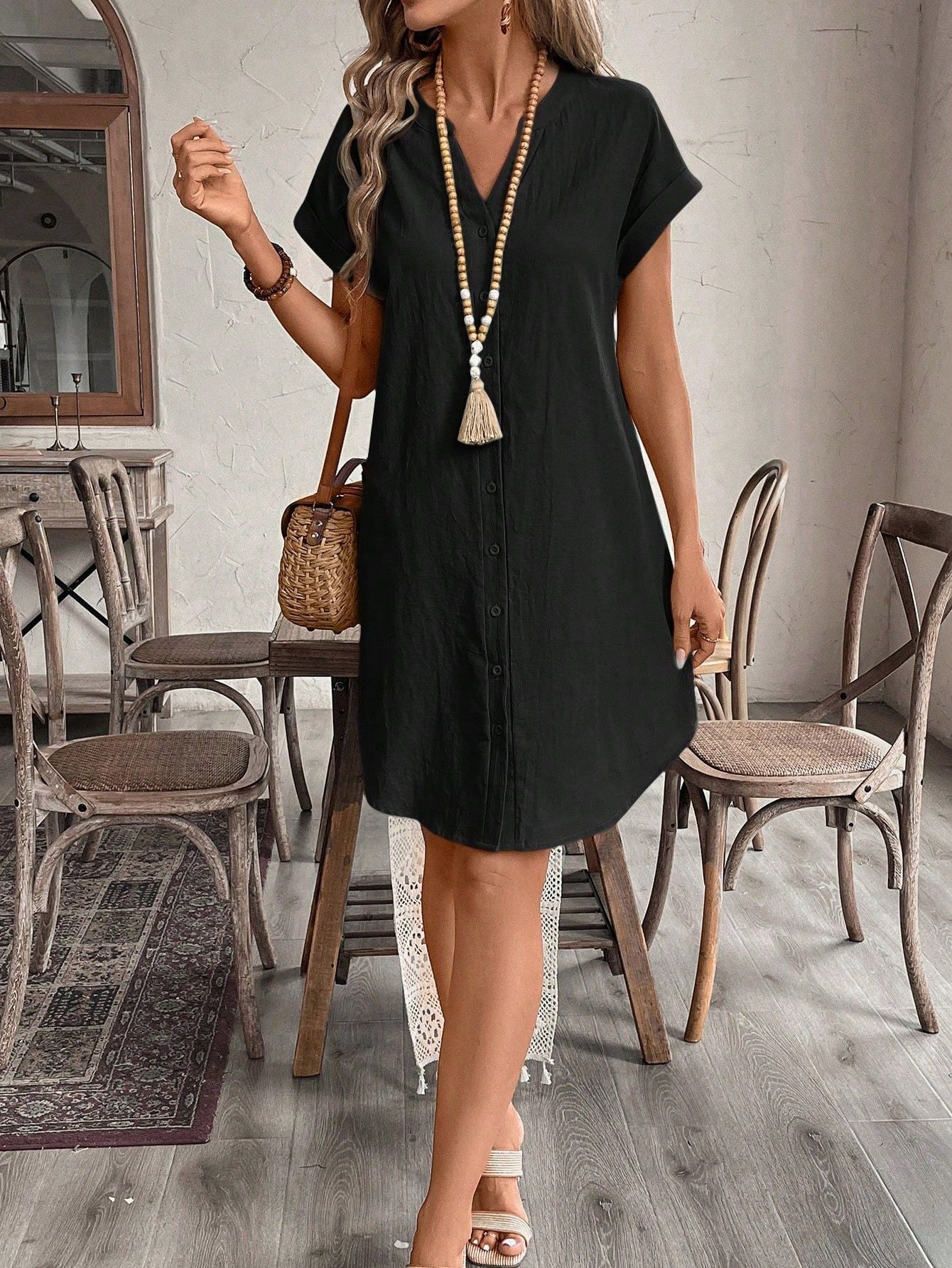 Siléa™ | Robe chemise midi en coton
