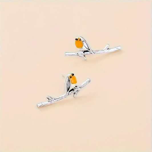 Flora | Boucles d'oreilles Oiseau Cartoon – Motif ludique et coloré