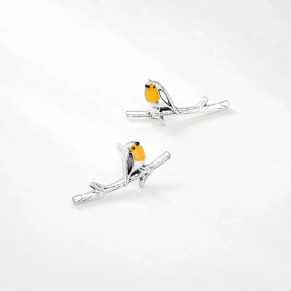 Flora | Boucles d'oreilles Oiseau Cartoon – Motif ludique et coloré