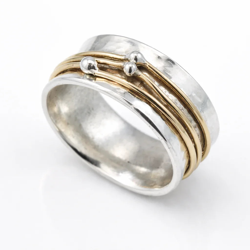 Shine | Bague vintage en argent doré — élégance intemporelle