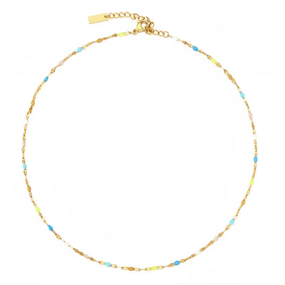 Noémie | Collier Choker Délicat Colorburst — Éclat Multicolore