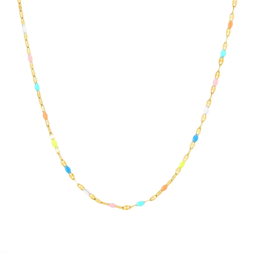 Noémie | Collier Choker Délicat Colorburst — Éclat Multicolore