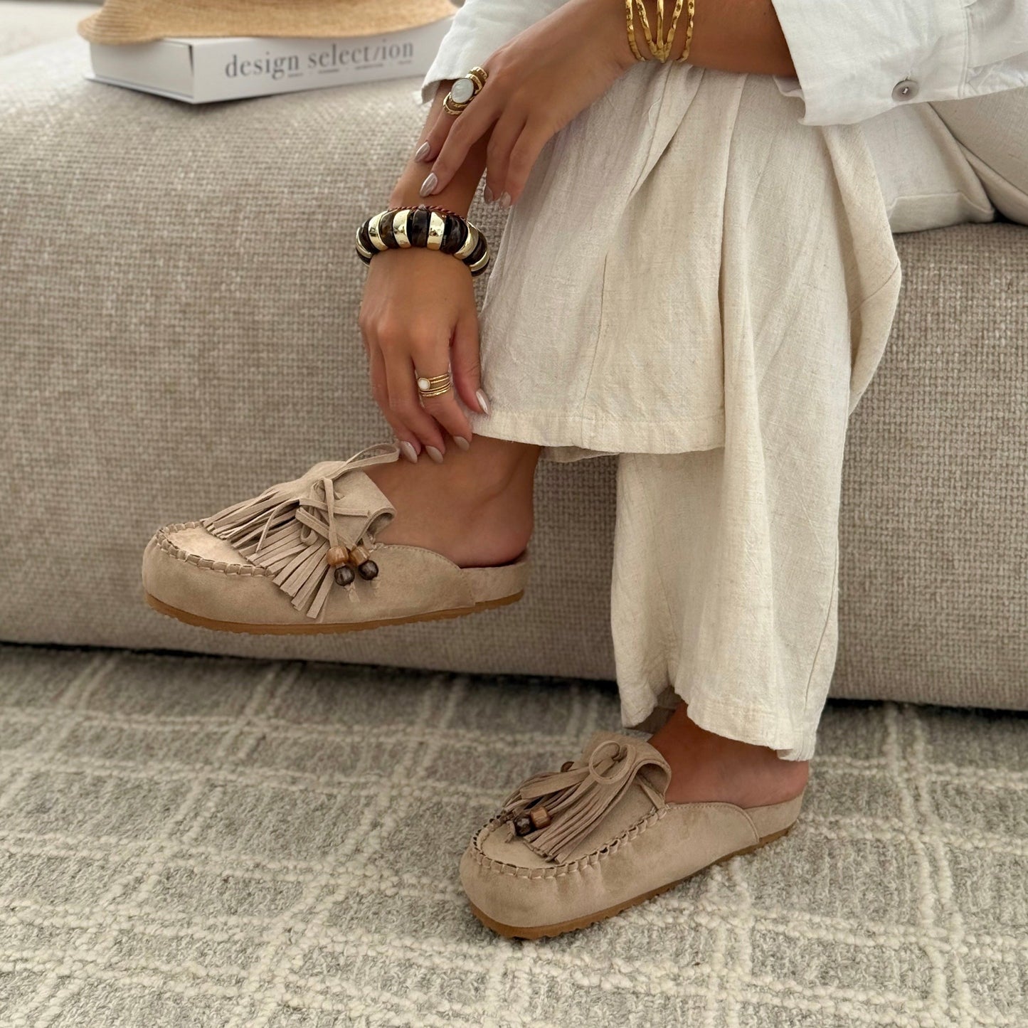 Maëlle™ | Mules Bohèmes à Franges