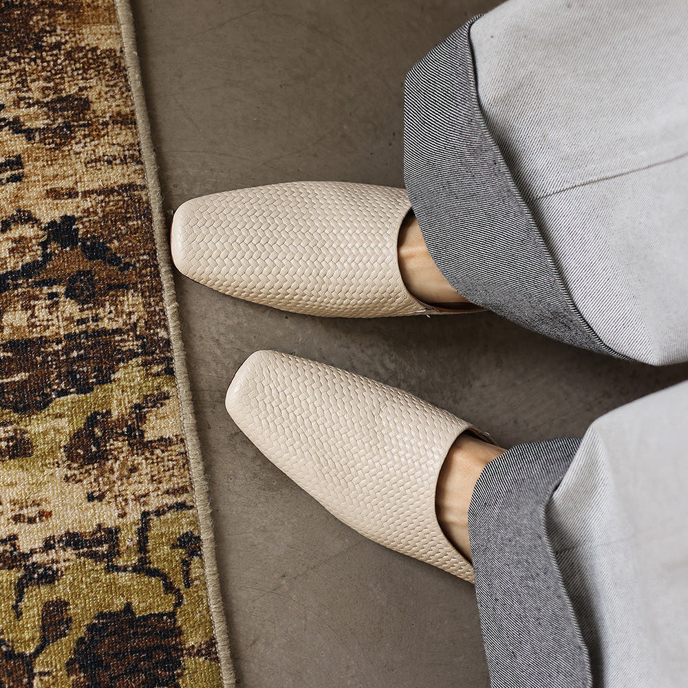 MAËLLE™ | Mules tressées en cuir pleine fleur