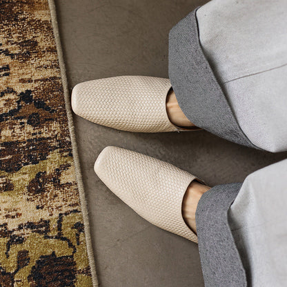 MAËLLE™ | Mules tressées en cuir pleine fleur