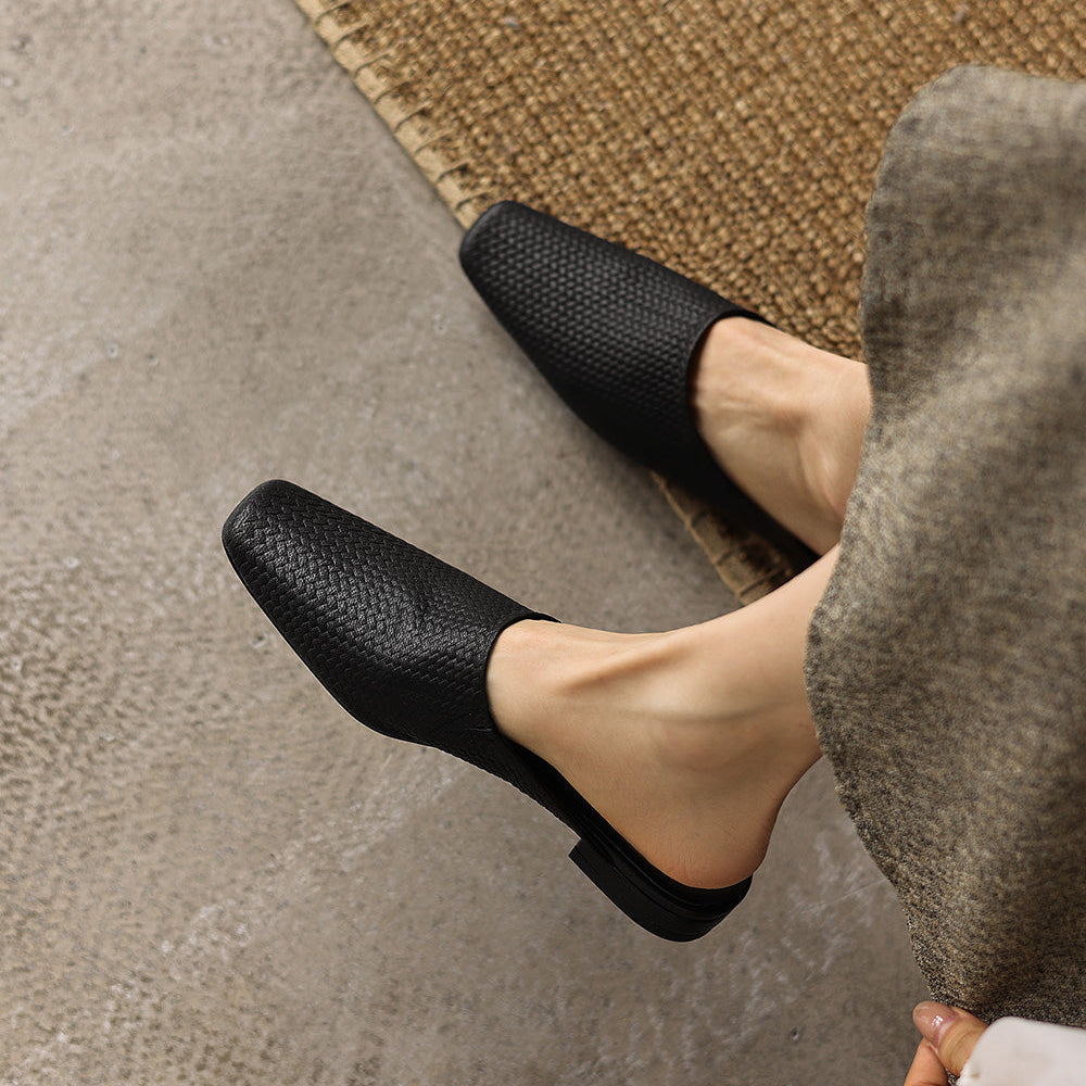 MAËLLE™ | Mules tressées en cuir pleine fleur