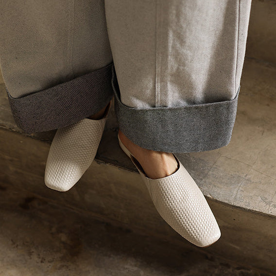 MAËLLE™ | Mules tressées en cuir pleine fleur